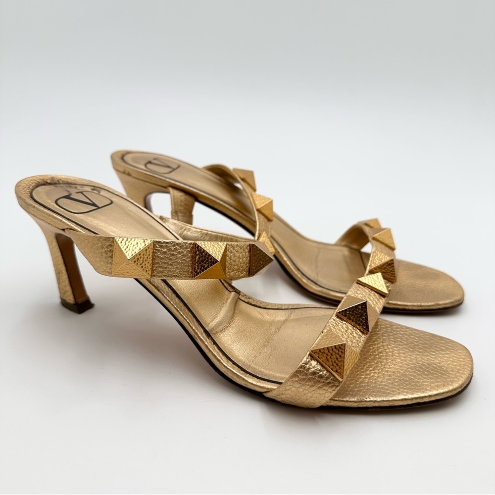 Valentino Garavani Roman Stud Slip On High Heel Sandals